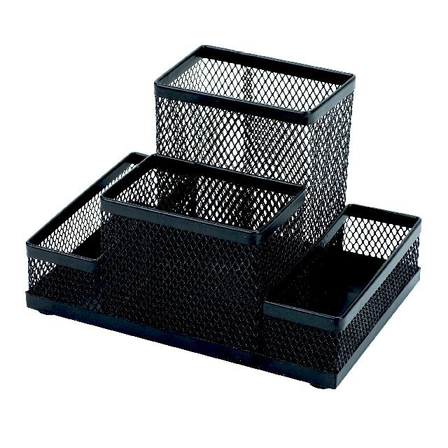 Підставка-органайзер KLERK KL0910, 155x103x100 мм, 4 відділення, чорна